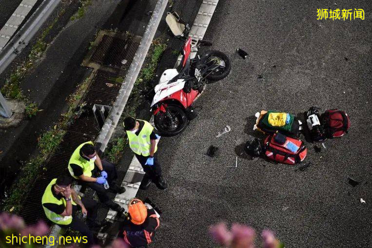 視頻曝光!新加坡多車連撞致1死6傷!羅厘側翻、小車起火濃煙滾滾
