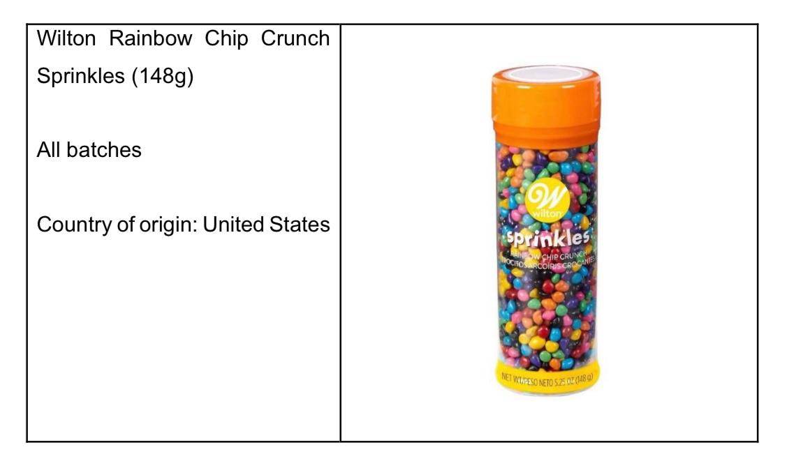 食品局下令召回一款巧克力豆 因含有未申报的牛奶过敏成分