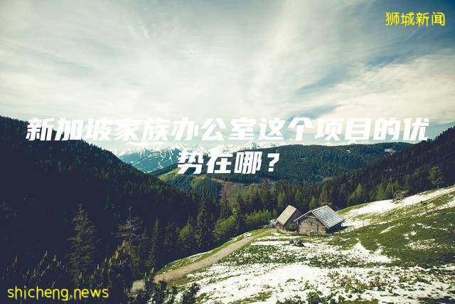 新加坡家族办公室这个项目的优势在哪