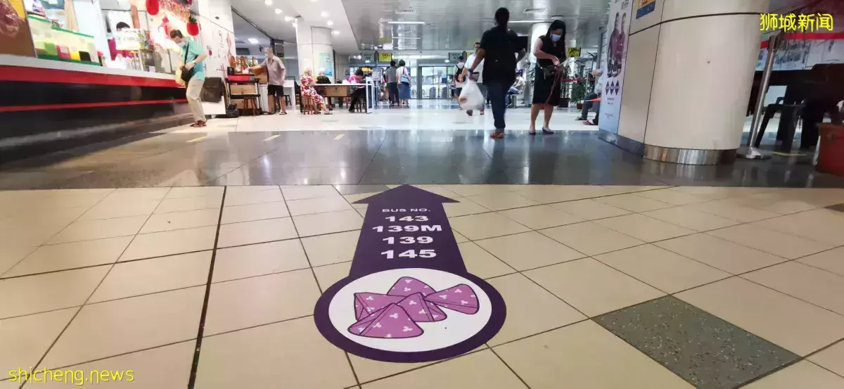 大巴窯巴士轉換站貼彩色貼紙 方便失智症患者認路