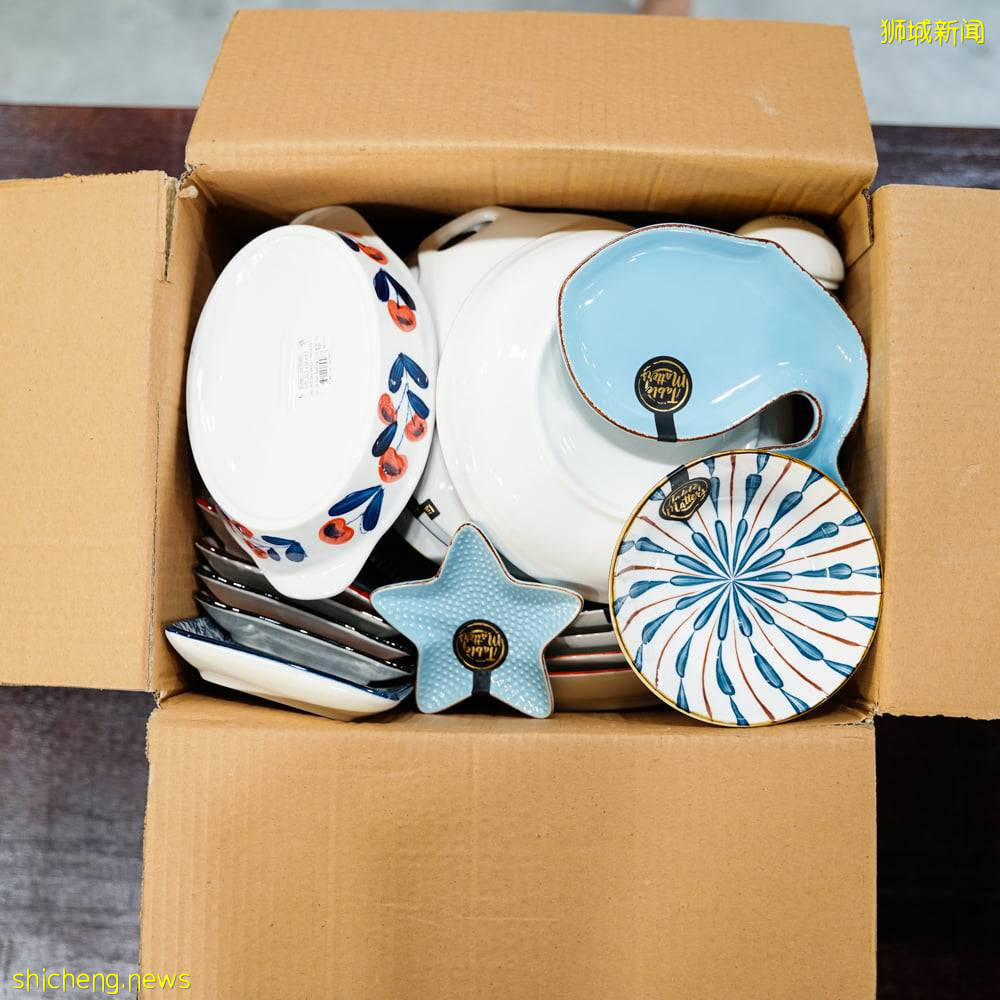 陶瓷店超值deal!88新币一箱,能装下你就拿走~超多个性瓷器快来挑选