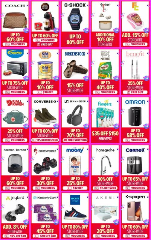 LAZADA双十一活动开启!Apple低至7折,阿迪达斯45折,Dyson 6折,Nike 5折,超全品牌参与,折扣高达80%!!凌晨开抢,限时两小时!!冲鸭