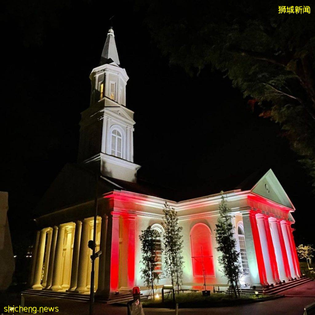 欢庆国庆🎉新加坡7栋历史建筑亮灯啦!整个八月份、投射国旗灯影✨夜幕低垂前去打卡咯📷