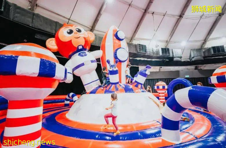 室内大型充气城堡嘉年华闪现滨海湾金沙!一波遛娃走起来