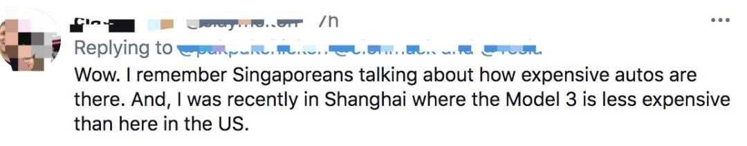 “在新加坡,我买了世界上最贵的特斯拉,花了100万!国内只要30万”