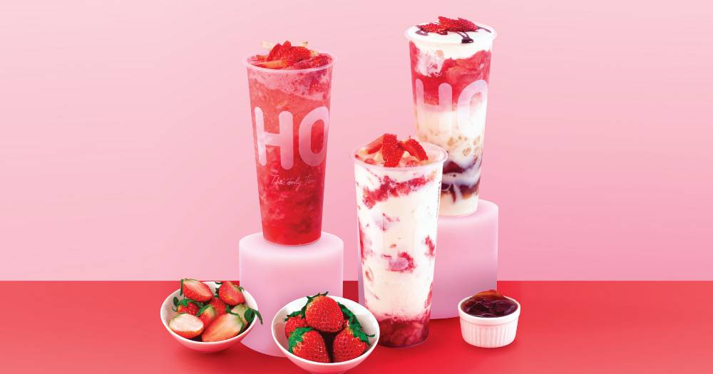 LiHO TEA推出草莓飲品，只供應到3月，錯過等一年