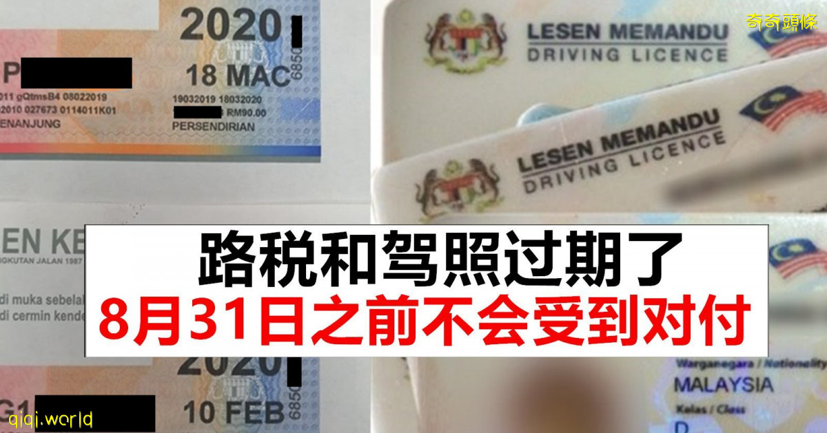 在行管令期间驾照和路税逾期了可继续驾照 