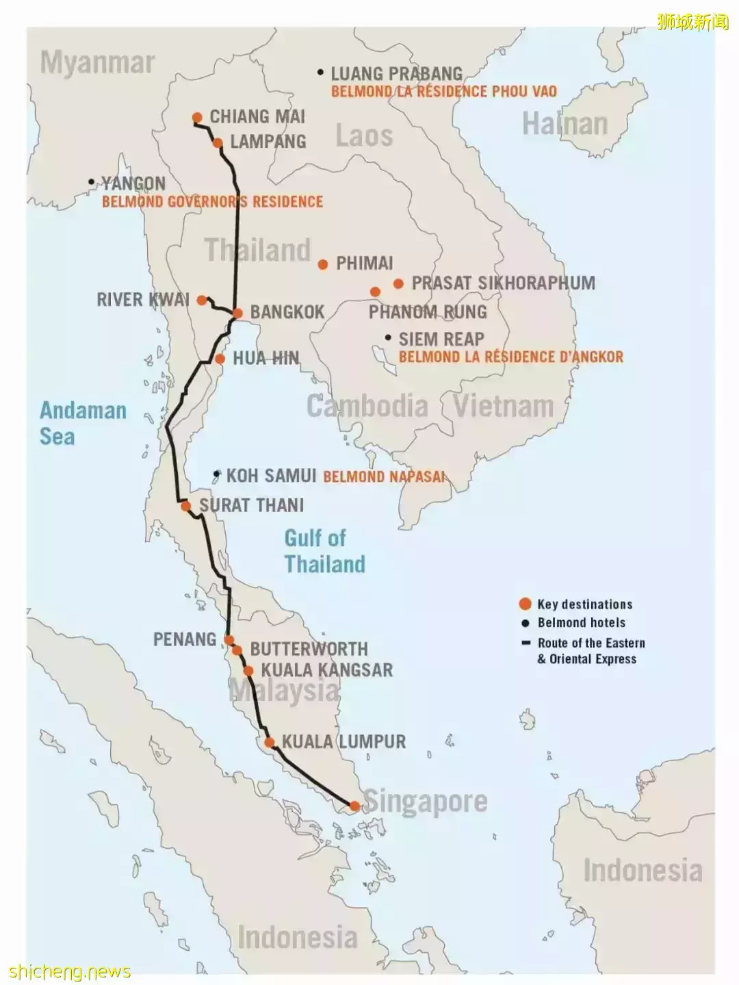 “奔跑的5星级酒店”,曼谷到新加坡的奢华之旅