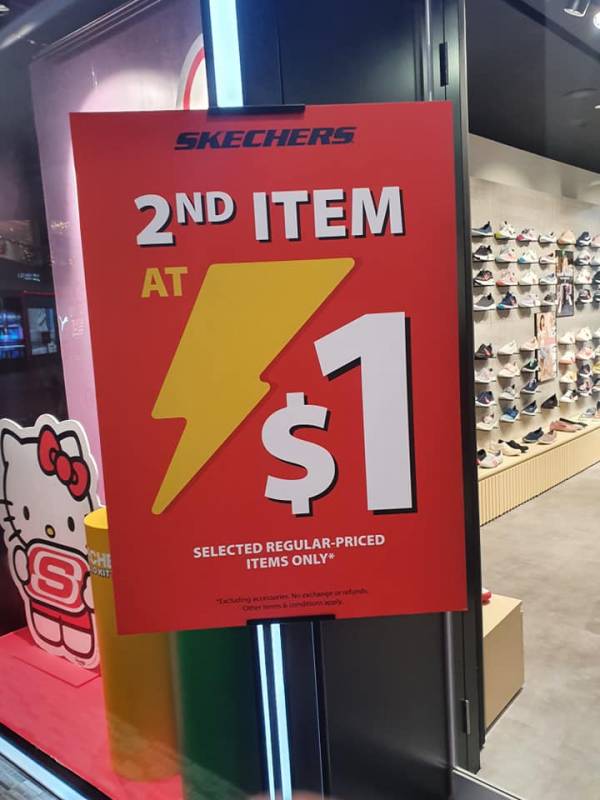Skechers 11月特賣場💰 精選商品僅售S$1!全島分店均可用優惠價,購入第二件商品