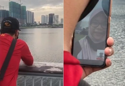 “爸爸,看见你了!”海峡遥望小小的身影 眼中却只有你