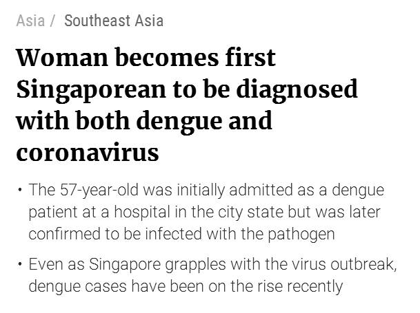 除了新冠病毒，新加坡登革热也暴增！这三个区域最严重