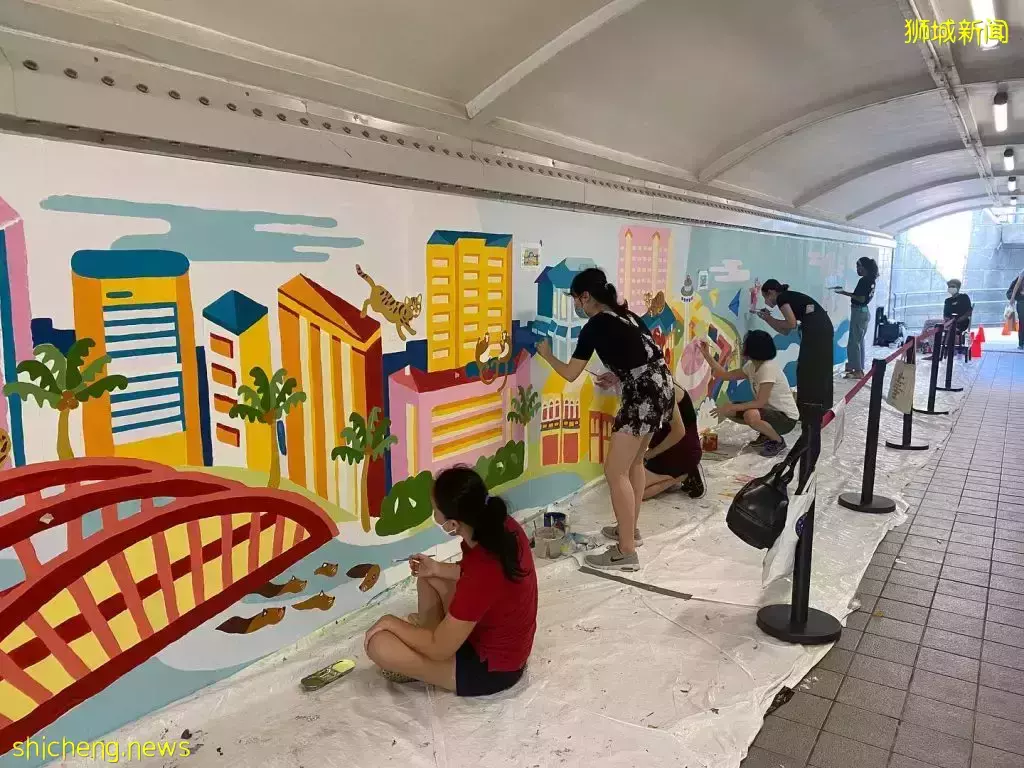 Boat Quay全新豹貓壁畫🐈色彩明亮可愛,提高野生動物保護意識✨限時展示至2023年