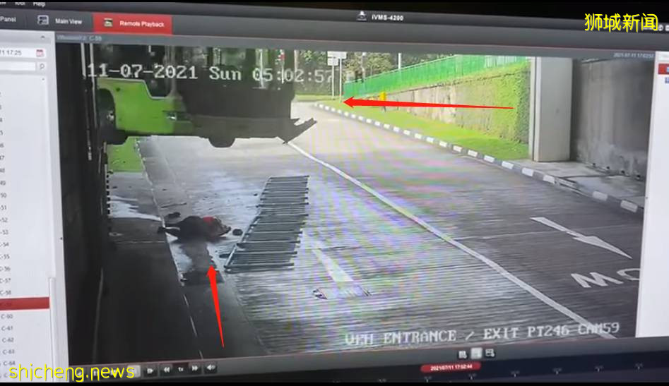 监控曝光!新加坡巴士坠落翻车这个人死里逃生,65岁司机被逮捕