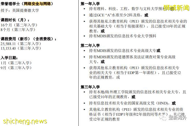 新加坡学制最短专升本课程原来在这里！学费竟然不到10万！1年内完成！应届大专生的福利帖