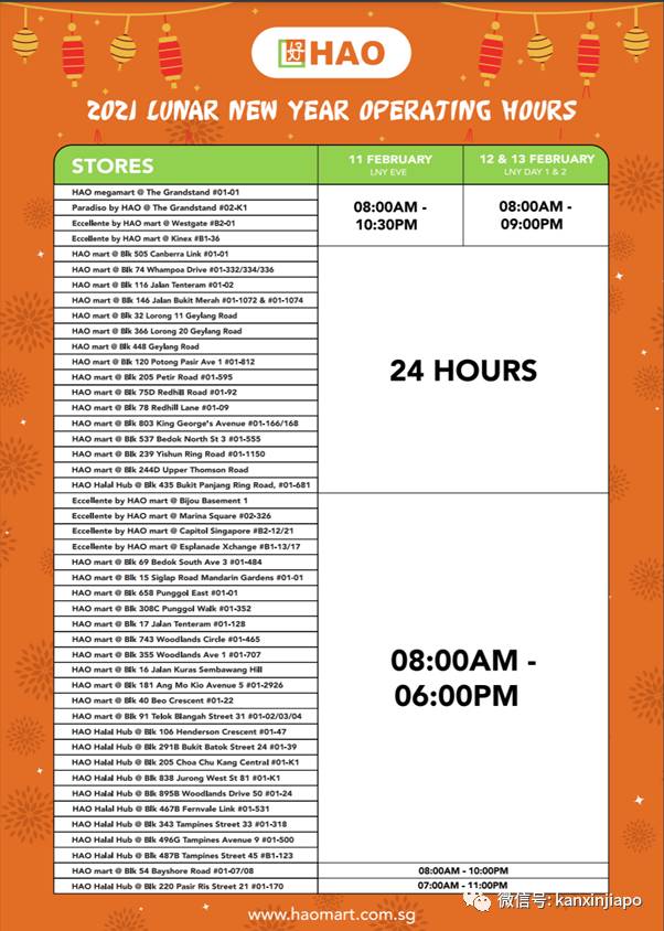 【干货】历来最多超市通宵营业!坡岛这个春节不怕断食断粮