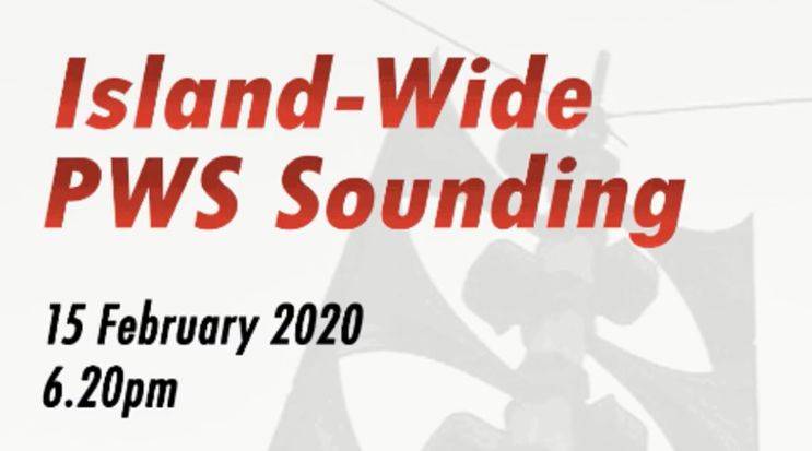 本周六傍晚全岛启动铃声警报