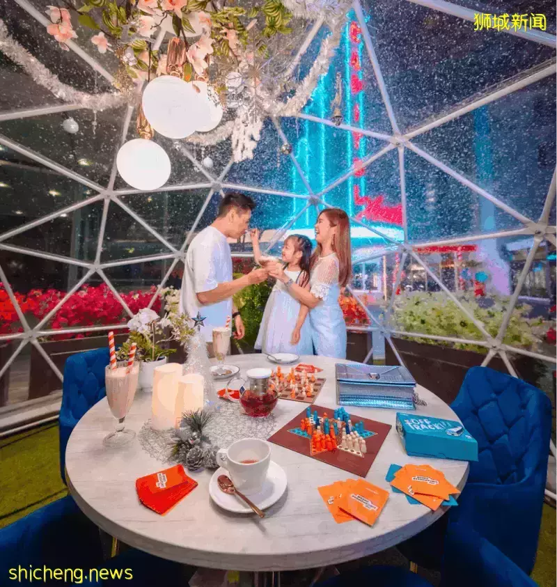 仅$6起!新加坡网红水晶泡泡屋开始预订,圣诞飘雪音乐派对等你来