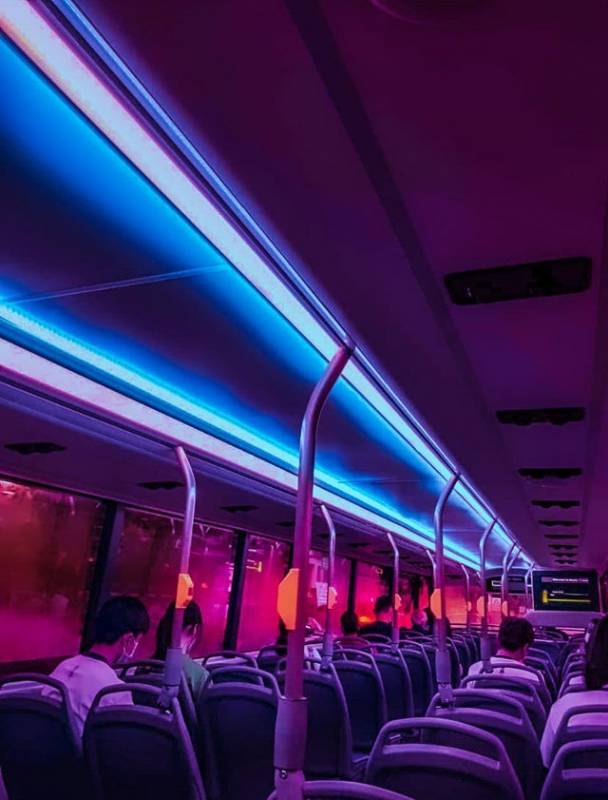 新加坡首批雙層電動巴士🚌 正式啓用！更環保更節能的巴士內部酷似蹦迪場💃🏻