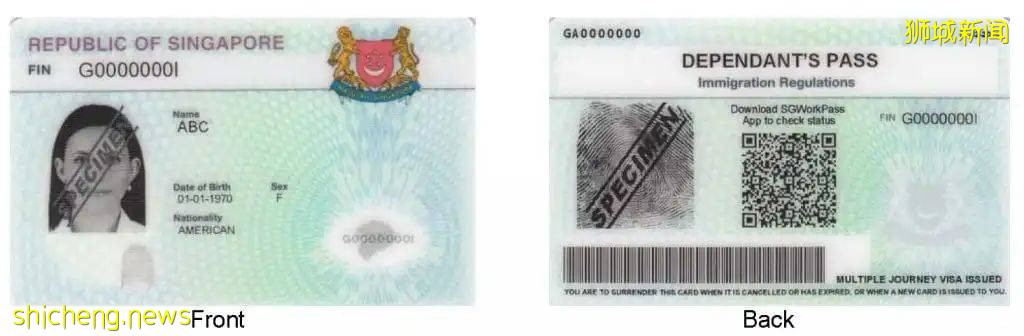 在新加坡,主要都有哪些身份准證