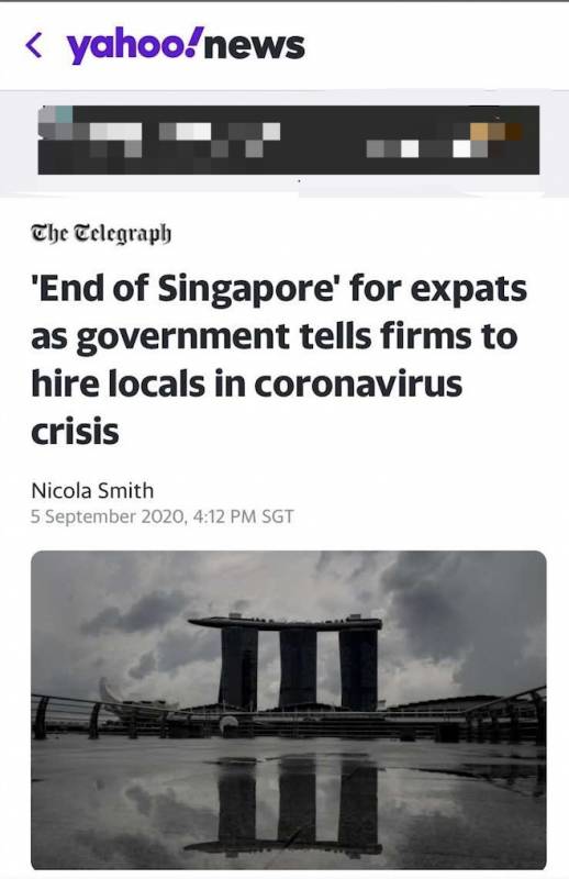 外媒：新加坡對外國人關門了！新加坡網友：我們可以做所有工作