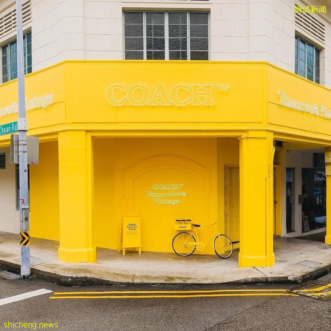 Coach复古黄色快闪店,年代感满满超有feel