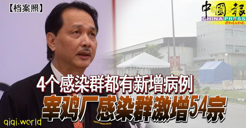 ◤行动管制◢ 4个感染群都有新增病例 宰鸡厂感染群激增54宗