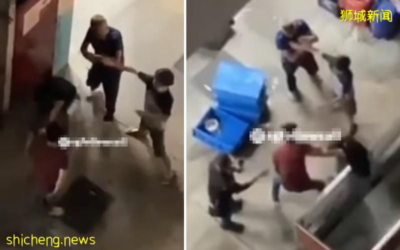 两男殴斗引混战 咖啡店打到走廊