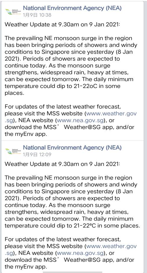 一夜入冬！新加坡30年來最潮一月！大雨還要持續多久