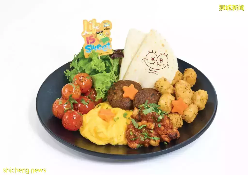 海綿寶寶快閃主題餐廳12月16日營業🧽主打植物肉美食，好吃又健康