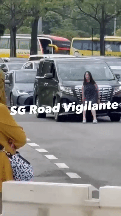砸車窗、扔車牌、擋著車不讓走！這名女子大鬧新馬關卡