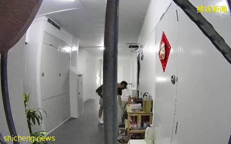 黑衣男半夜走廊偷鞋被电眼拍下 警介入调查