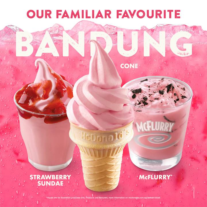 新加坡麥當勞新品上架+首發優惠📣 買一送一超值優惠！浪漫粉色冰淇淋+升級版搖搖薯條