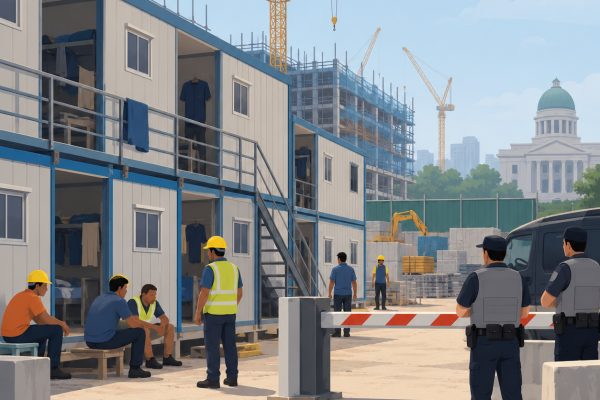新加坡建筑公司涉嫌在双溪加株非法设工人宿舍，或被罚50万新元并监禁两年